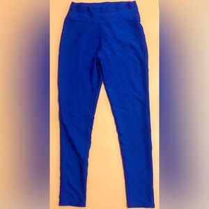 Royal Blue Scrunch Butt Leggings | High-Waist Textured Fit | L/XL